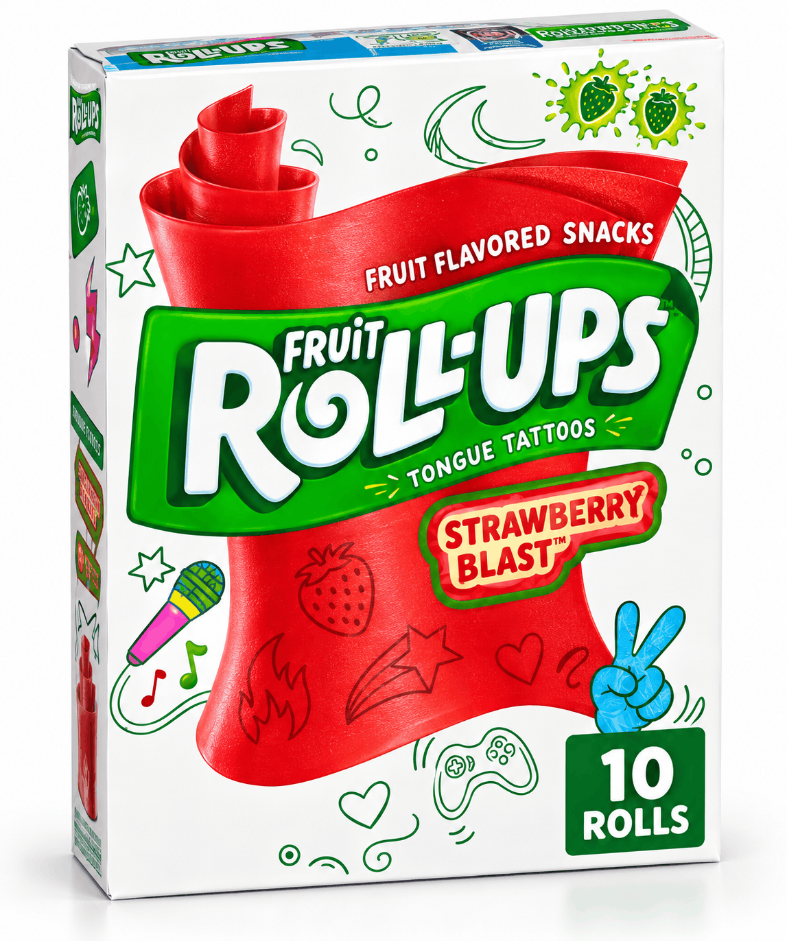 Vibrant Strawberry Fruit Roll-Ups Box
